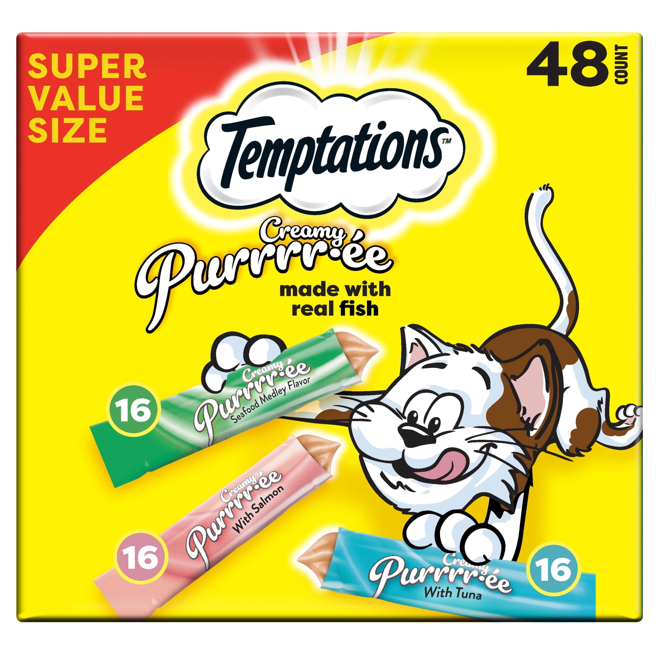 Temptations Creamy Puree Mix-Ups Variety Pack, 48 count