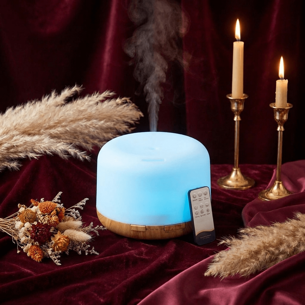 Aurora Mist Diffuser — Remote Control, 7-Color Ambient Light - Simply_Atlas