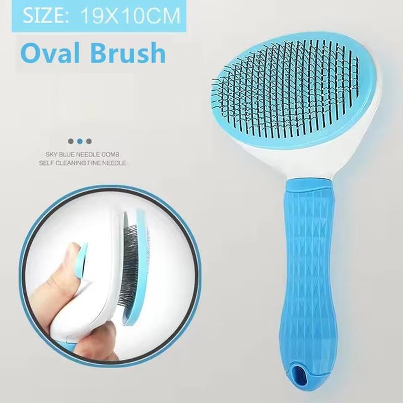 Grooming and Care Cat Brush Stainless Steel Comb for Long Hair Dogs too - Simply_Atlas