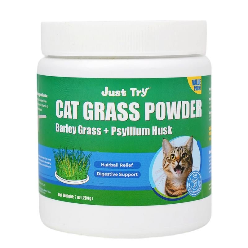 【Live Deal 】JUST TRY Cat Grass Treats and Hairball Solutions - Simply_Atlas