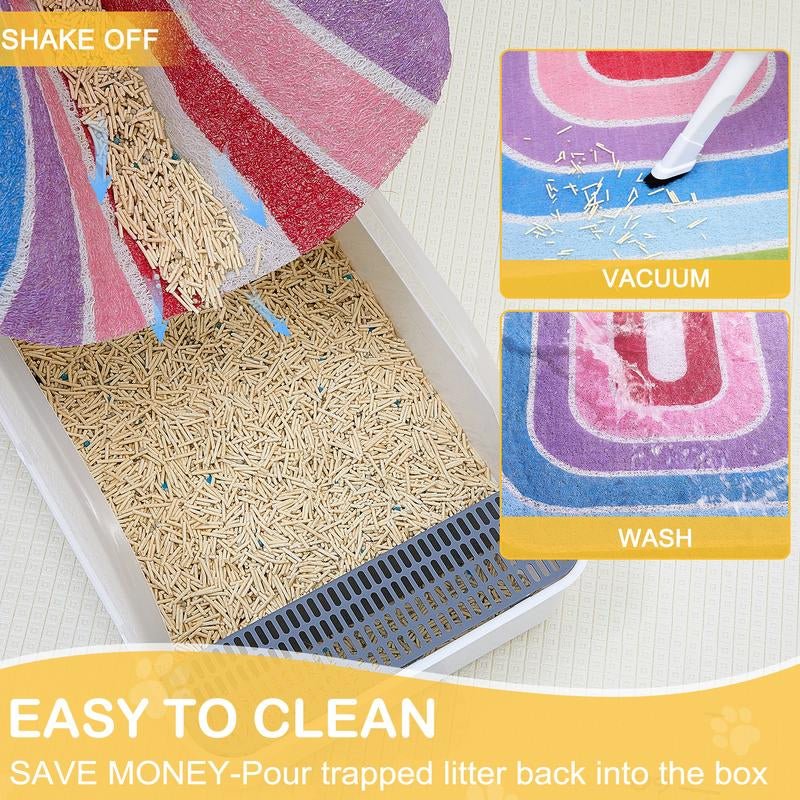 Quality Litter Box Mat Large Non - Slip Cat Litter Mat Litter Trapping Mat - Simply_Atlas