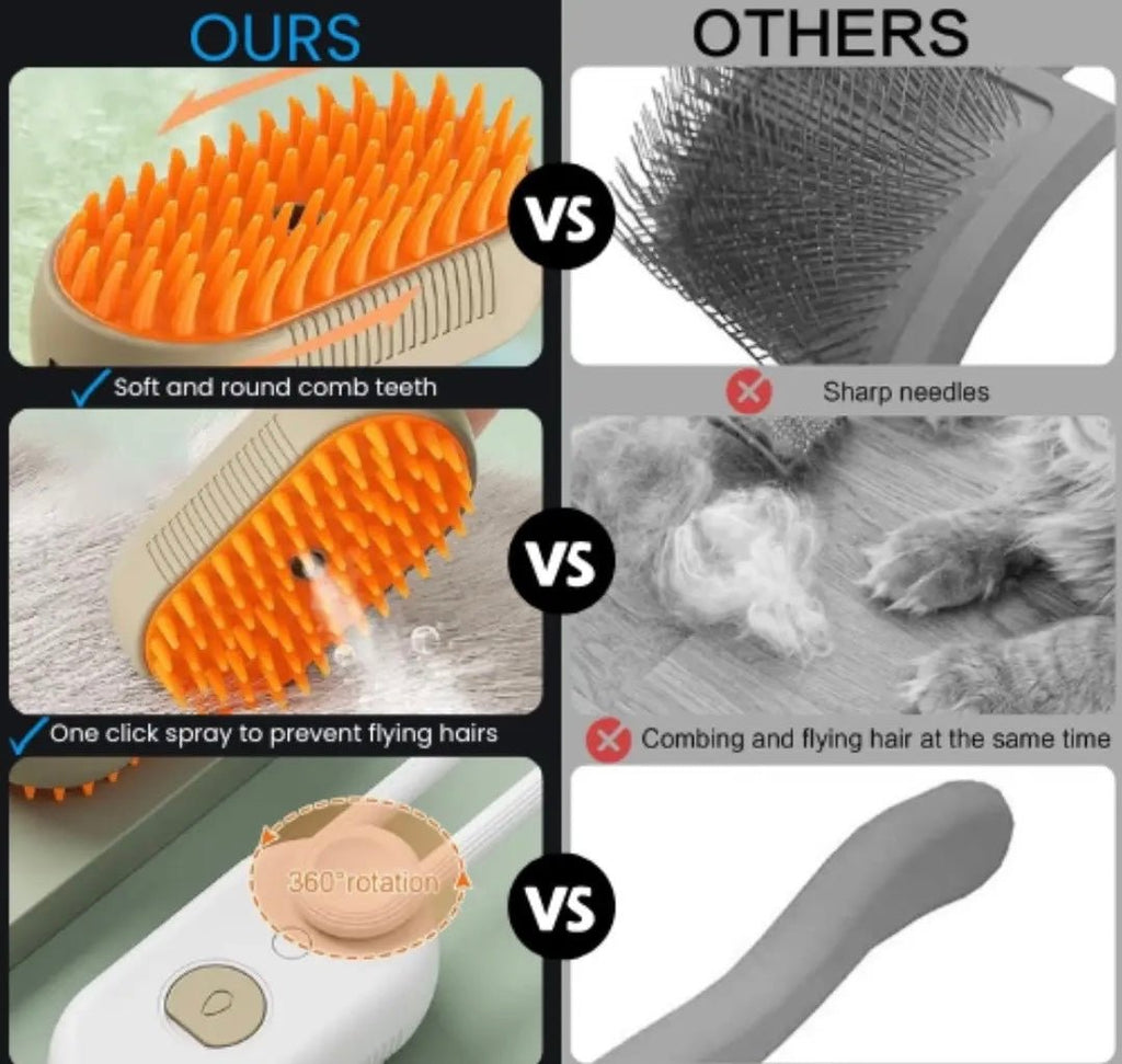 Rechargeable Hair Spray essential oil Steam Brush for Cat, Dog - Simply_Atlas