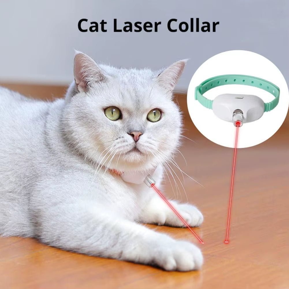 Smart Laser Cat - Teasing Collar Laser Rechargeable Auto Infrared Interactive Pet Kitten Toys for Relieve Anxiety Pet Supplies - Simply_Atlas