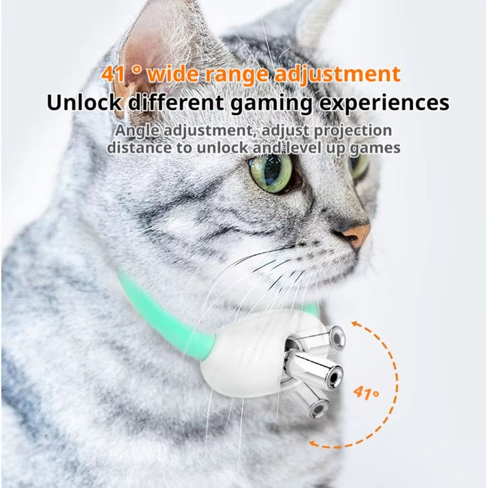 Smart Laser Cat - Teasing Collar Laser Rechargeable Auto Infrared Interactive Pet Kitten Toys for Relieve Anxiety Pet Supplies - Simply_Atlas