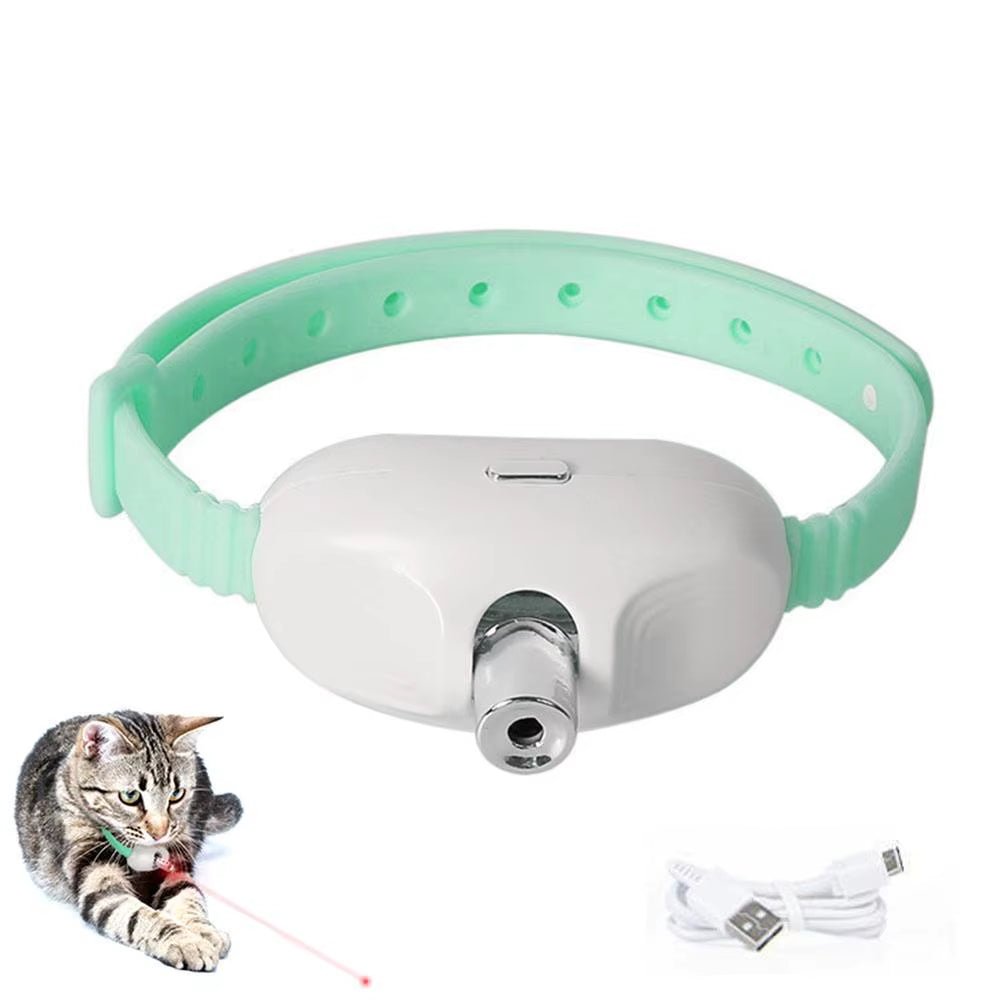 Smart Laser Cat - Teasing Collar Laser Rechargeable Auto Infrared Interactive Pet Kitten Toys for Relieve Anxiety Pet Supplies - Simply_Atlas